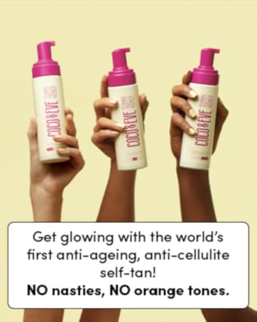 get glowing with the world's first anti-ageing, anti cellulite self tan