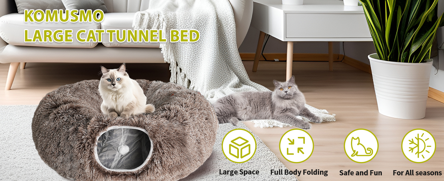 cat tunnel bed