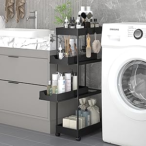 キッチンワゴン ペットボトル 収納カート 隙間収納 スリム キャスター付き Amazon.co.jp: SVOHZAV キッチンワゴン スライド式 隙間収納