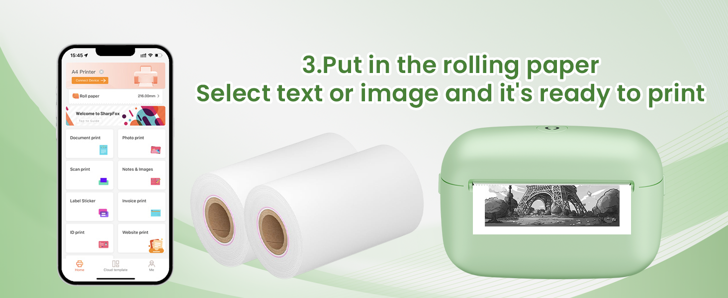 echargeable via USB-C – built-in battery supports wireless portable printing
