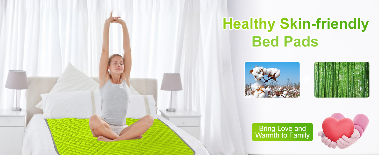 ADBENI HOME Washable Waterproof Incontinence Underpad |  Quilted Cotton Sheet