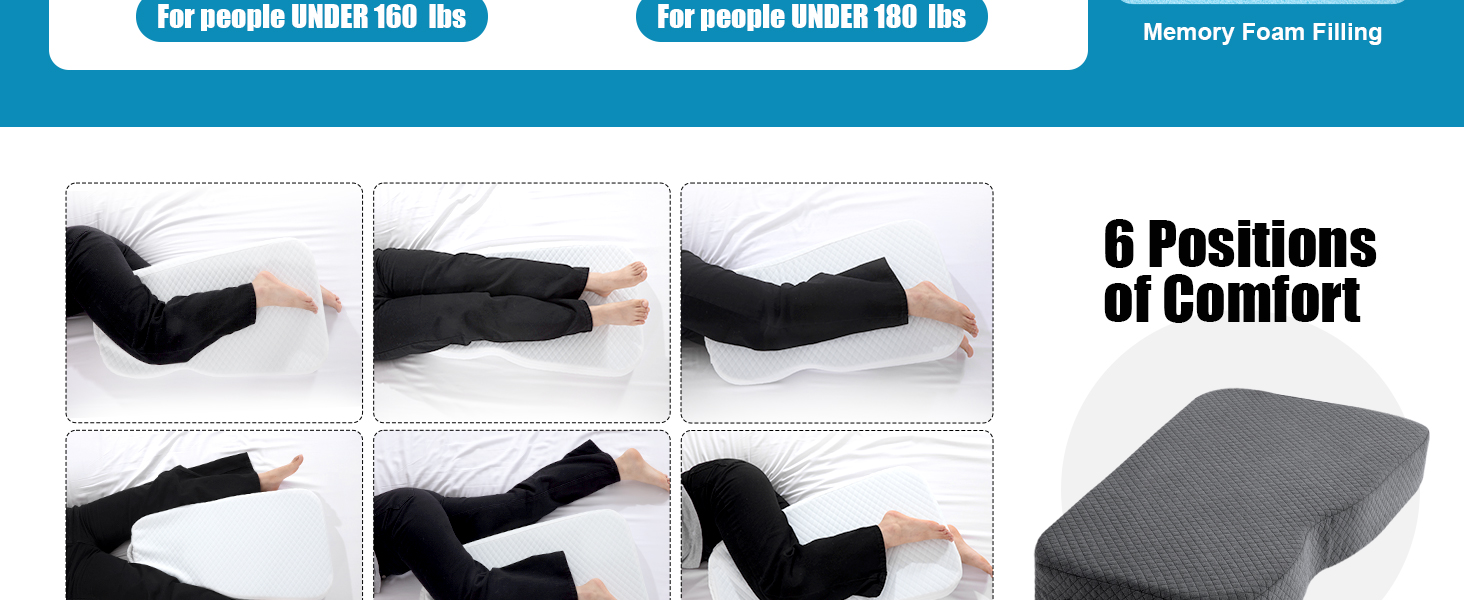 HOMBYS Memory Foam Knee Pillow for Side Sleepers - Knee Support, Leg Separation, Lower Back Pain Relief and Pregnancy Su 97dcc13e 636c 4b08 9d40 C0523b2b3ccc. CR0,0,1464,600 PT0 SX1464 V1