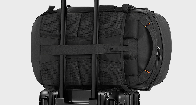 backpack with luggage straps