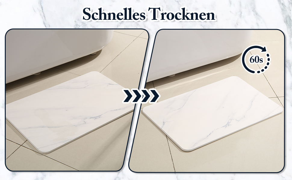 NAYAHOSE Stone Floor Mat, QuickDrying, Diatomaceous Earth Bath Mat