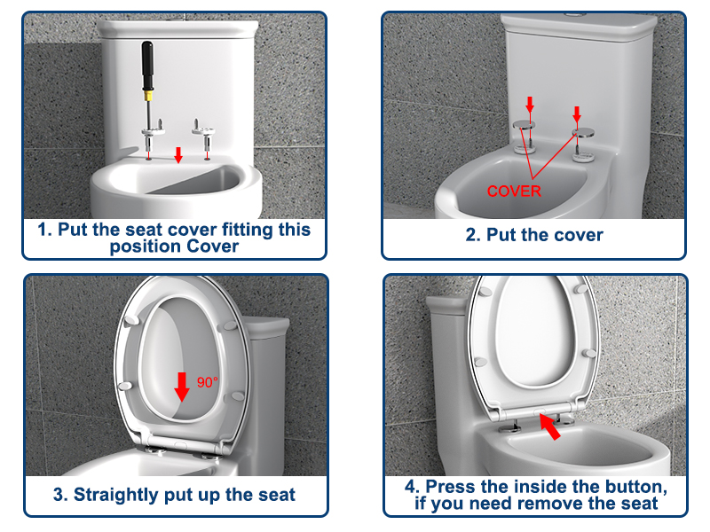 WHYFONE Soft Close Toilet Seat White Oval, Toilet Seat Soft Close with Quick Release for Easy
