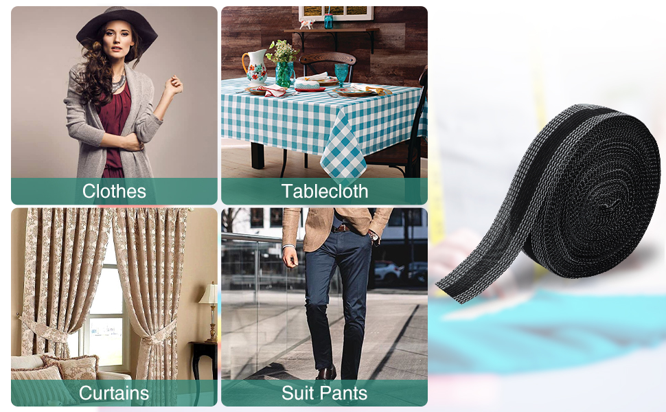 OOTDAY Ironon Instant Hem Tape, Hem Tape for Pants, 20m (0