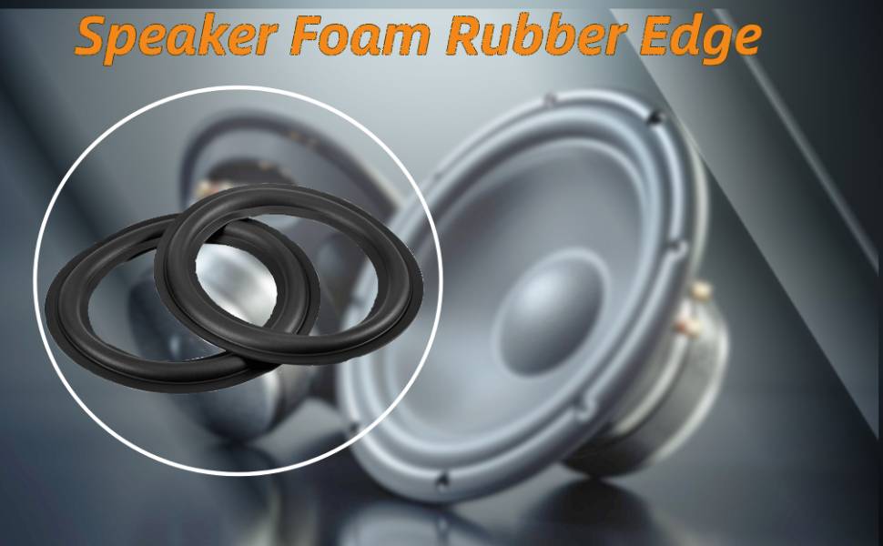 2pcs 6 inch / 156mm Perforated Rubber Speaker Foam Edge Surround Rings