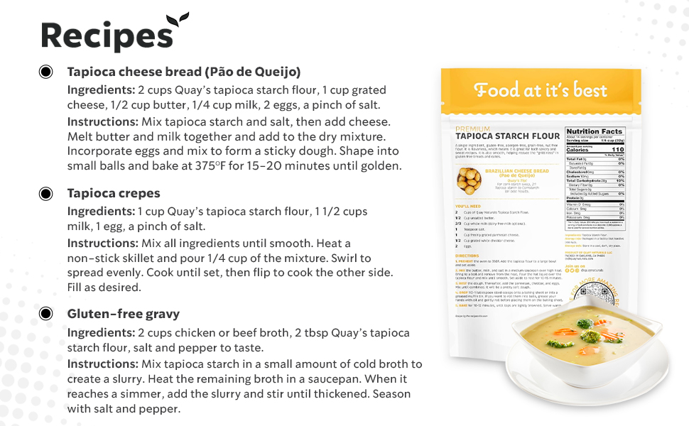 Tapioca Starch Flour Gluten Free, NonGMO Tapioca Flour