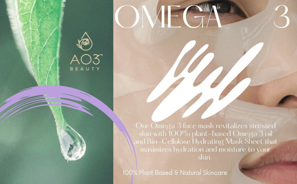 AO3 Beauty Face Mask Skin Care Sheet Omega 3 Facial Mask
