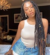 Most Natural Pre-Looped New Crochet Locs Long Nu Locs Hair Extensions (#1B)