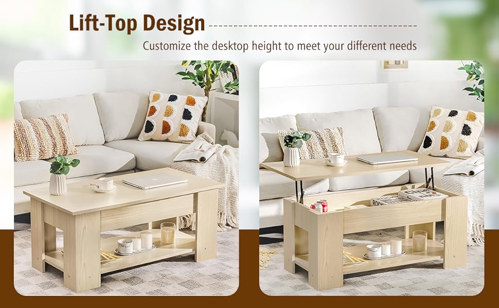 lift top coffee table