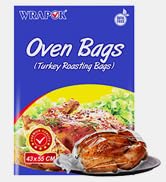 WRAPOK Oven Cooking Turkey Bags Large Size Ribs Baking Roasting Bags No Mess For Chicken Meat Ham...