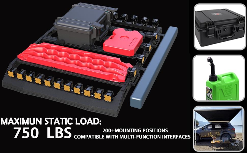 Heavy Duty Top Roof Rack Accessories Compatible with 2024+ Double Cab 4 Doors