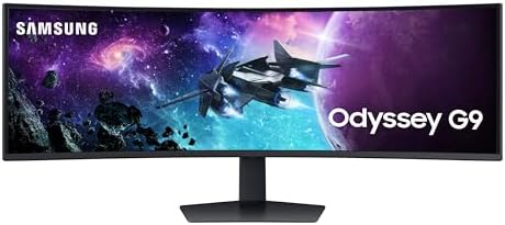 SAMSUNG 49 Odyssey G9 (G95C) Series DQHD 1000R Curved Gaming Monitor. 240Hz. 1ms(GtG). DisplayHD...