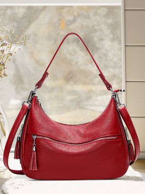 Genuine Leather Hobo Bag