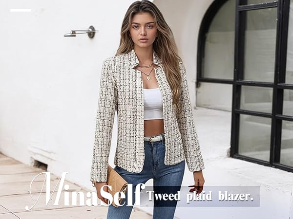 ジャケット・アウター mideal spring tweed over jacket gleen mideal spring tweed over jacket gleen