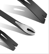 3 Piece Pry Bar Set, 10" Nail Puller Cats Paw Pry Bar, 9" and 15" Nail Pullers with Wide, Wonder ...