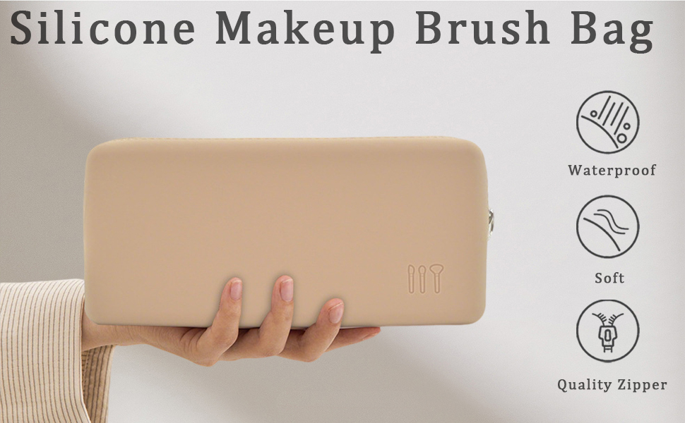 Washable Travel Make Up Brushes Pouch Case