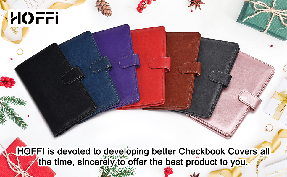 Checkbook Covers Leather RFID Check Registers for Personal