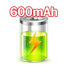 600mAh large capacity lithium-ion battery