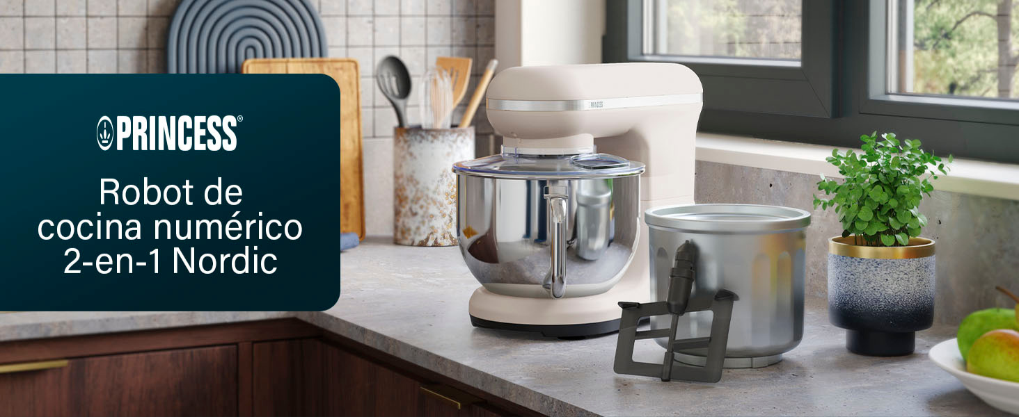 Robot de cocina digital 2 en 1 Nórdico con diseño elegante y funcionalidad avanzada