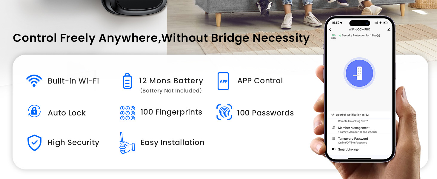 Keyless Entry Door Lock with Handle
