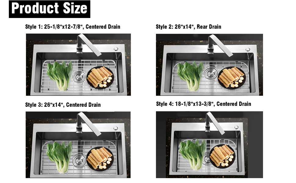 Sink Protectors for Kitchen Sink 251/8" x 127/8", Stainless Steel