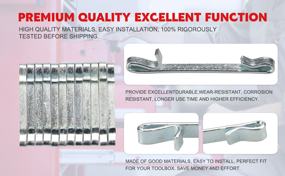 12 Pcs Early 2'' Double Loop Style Tool Box Drawer Slide Retaining