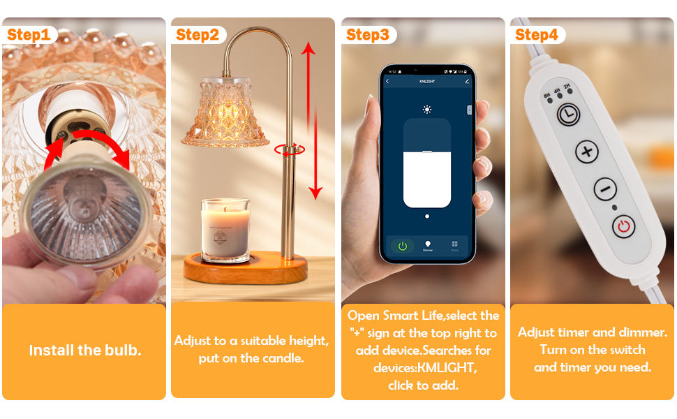 candle warmer lamp with timer