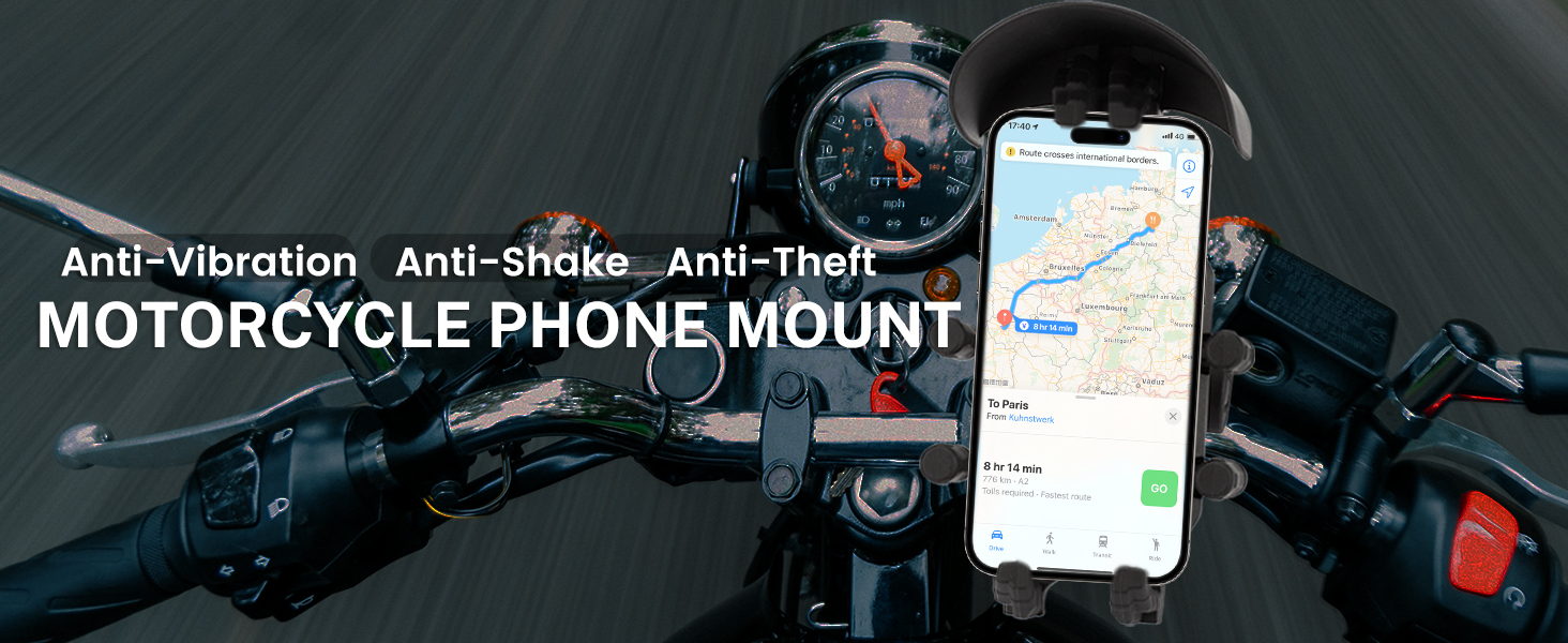 XINGWU Motorcycle Phone Mount with Vibration Dampener