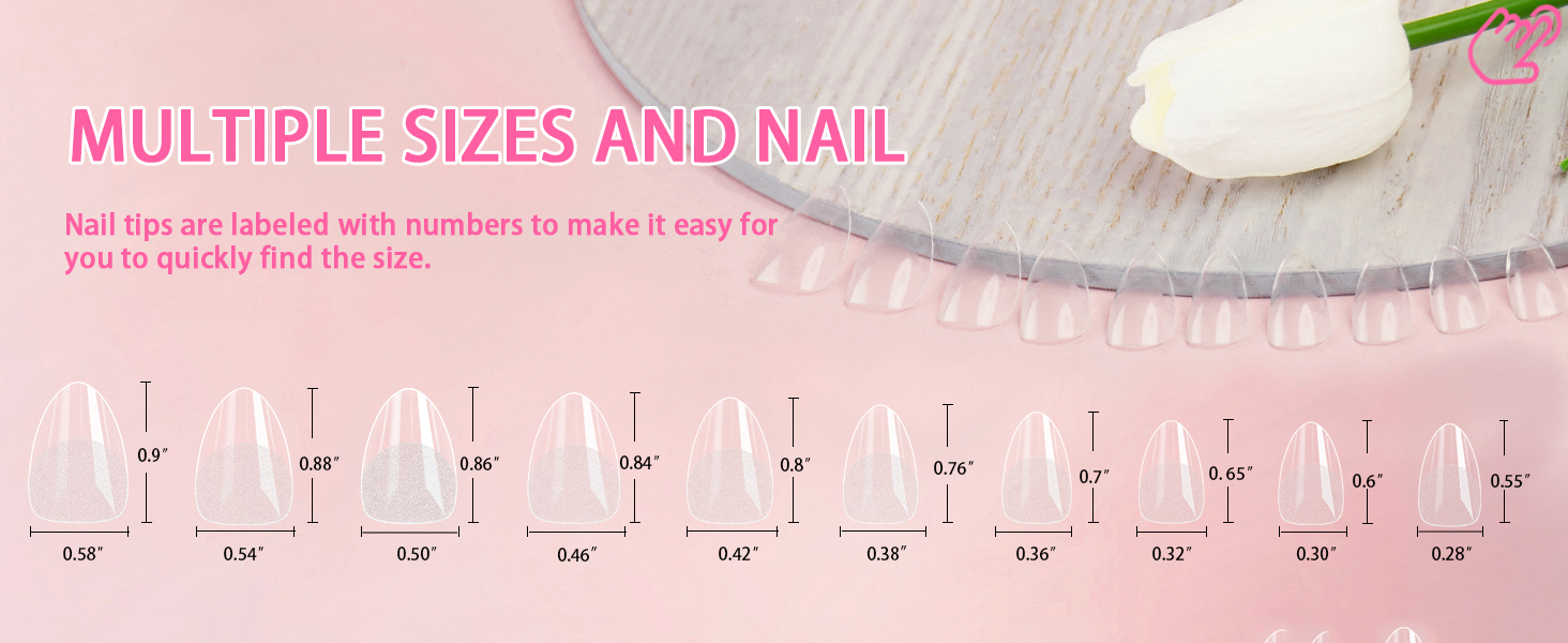 short almond nail size