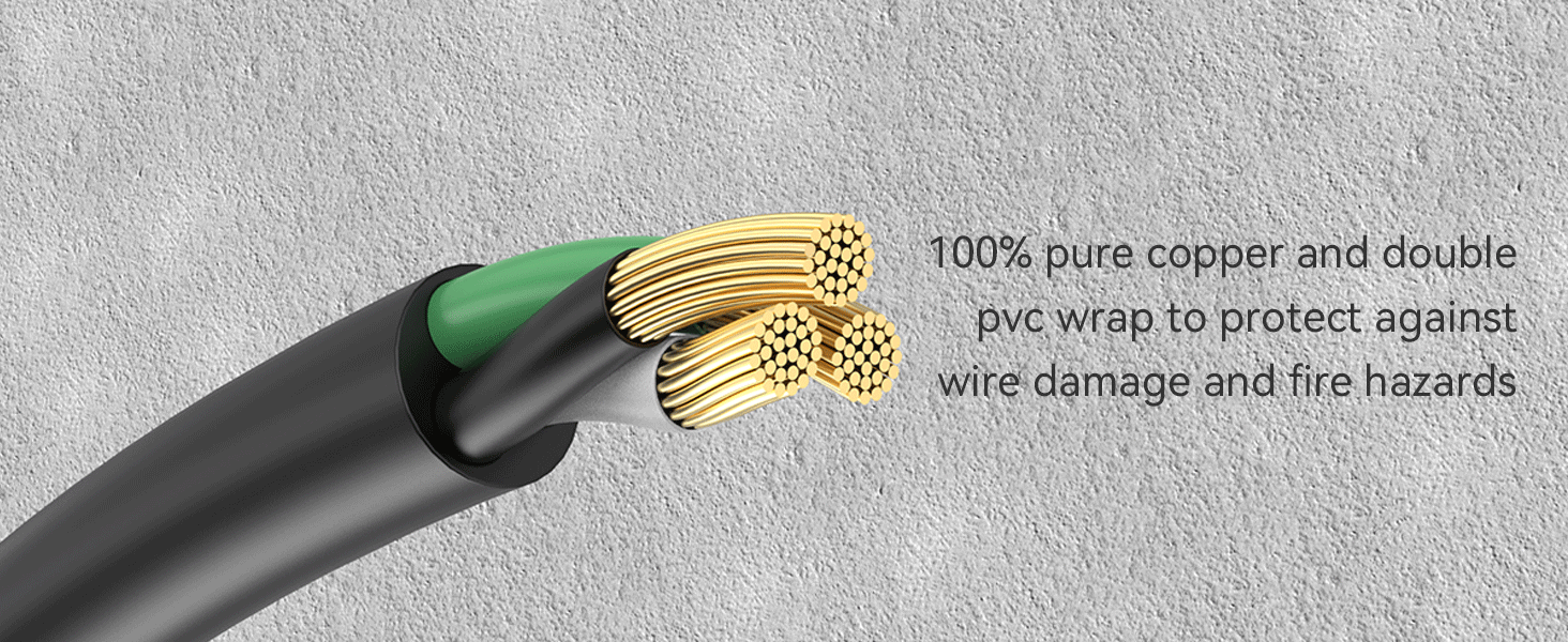 PLUGTUL 3 FT Extension Cord Black, 2Pack Short Power Cord