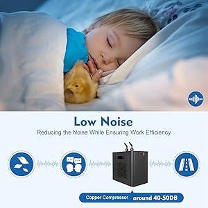 Low noise aquarium chiller