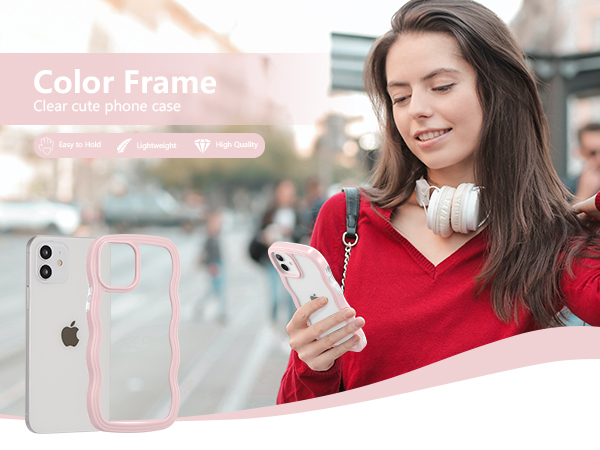 Amazon.com: XIZYO for iPhone 11 Case, Curly Wave Frame Cute Phone