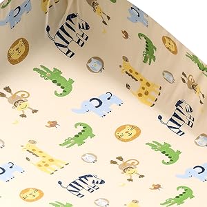crib sheets for boys elephant zebra
