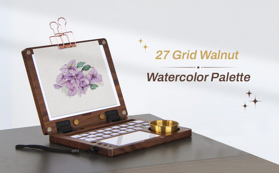 27 grid portable watercolor palette