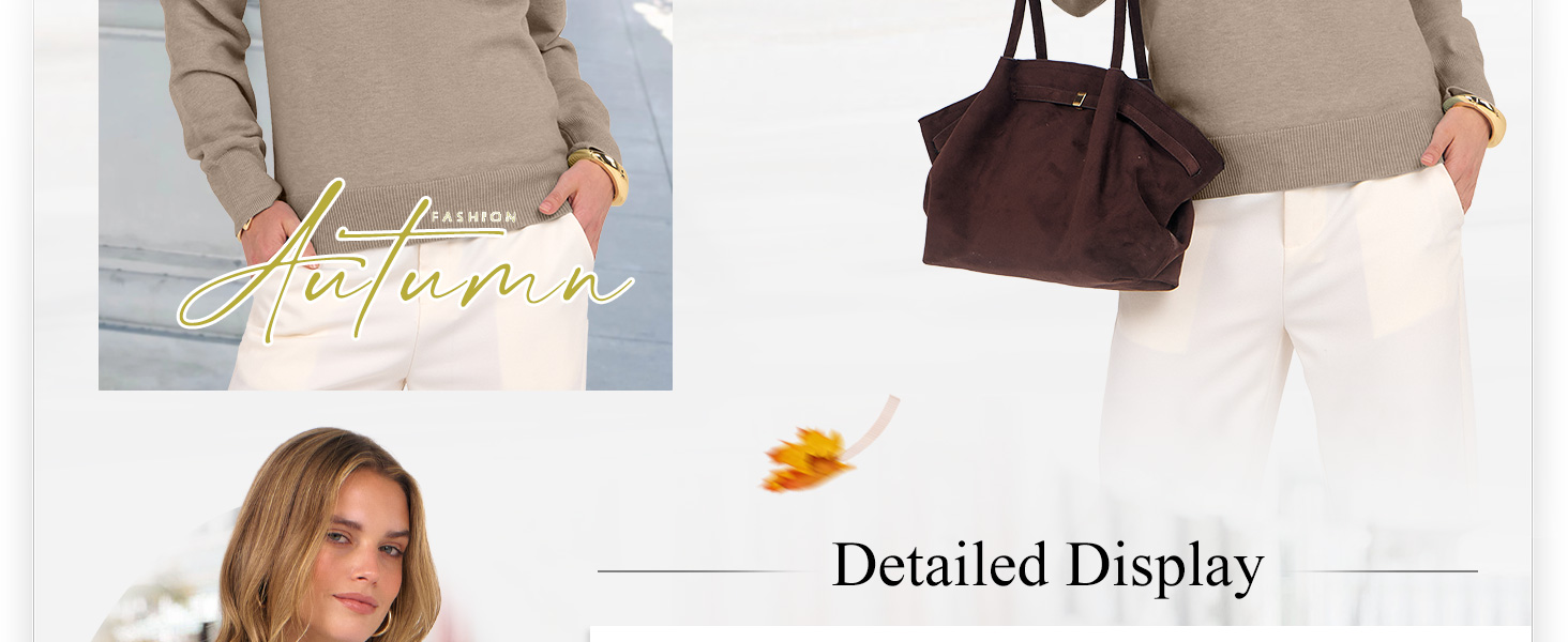 ANRABESS Womens Long Sleeve V Neck Sweaters 2025 Fall Casual Basic Pullover Jumper Top