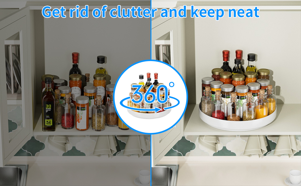 Ovicar Lazy Susan Organizer 13 inch Metal