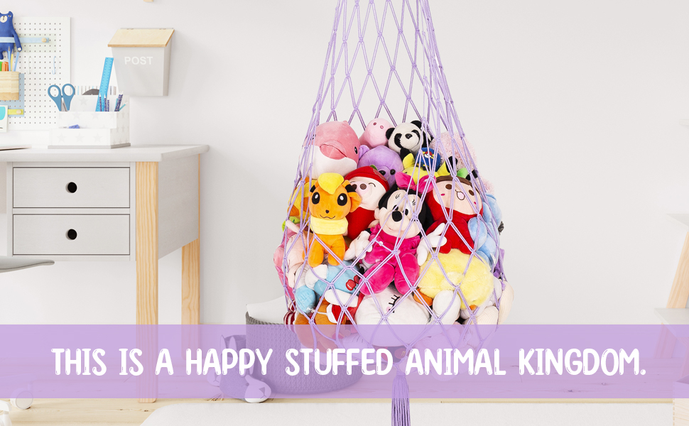 Stuffed Animal Net or Hammock Macrame Toy Display Plush Toy