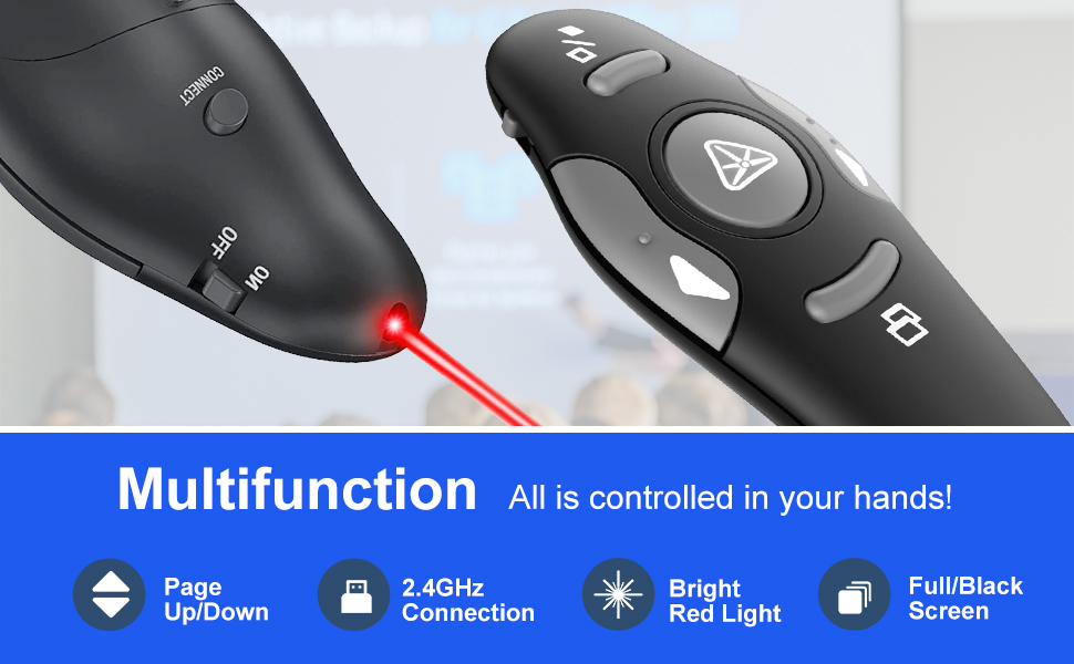 Wireless Presenter Remote Presentation Clickers Office