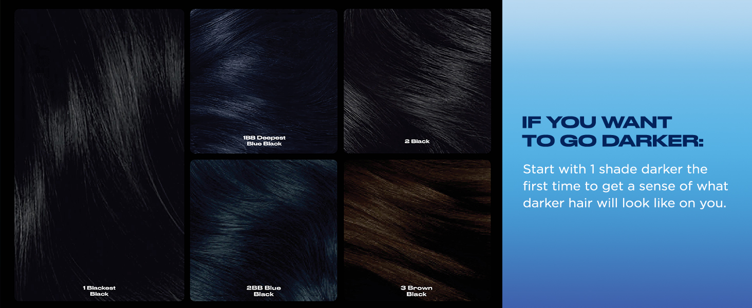 CLAIROL Nice'n Easy permanent hair color for black shades 
