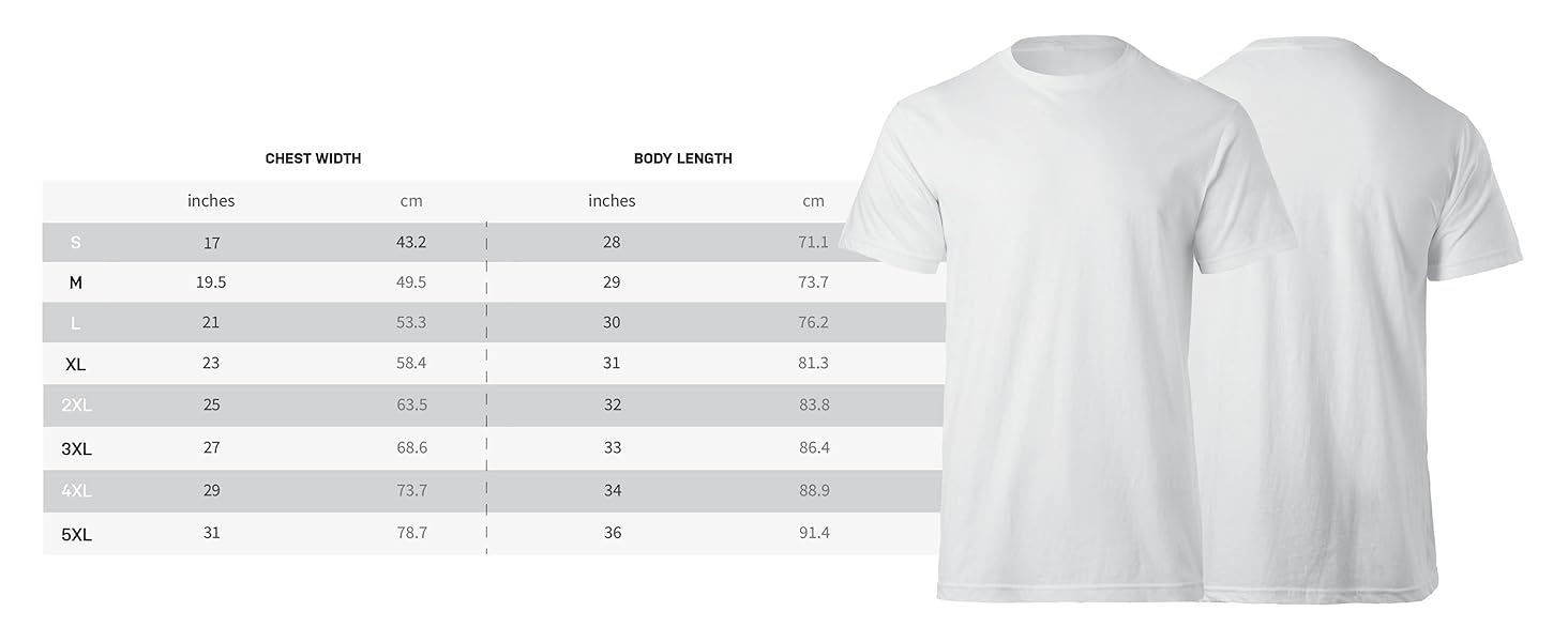 crewneck size chart