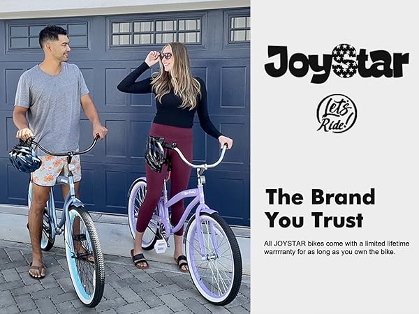 JOYSTAR 26 Inch Beach Cruiser Bike with Coaster Brake for