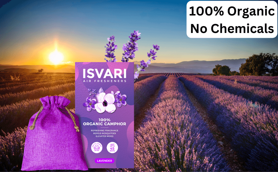 Buy ISVARI Camphor Pouch [ Lavender 4 Pcs ] Air Fresheners For Room Car