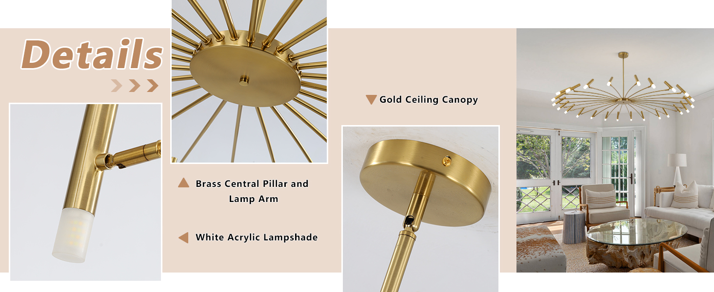brass gold chandelier