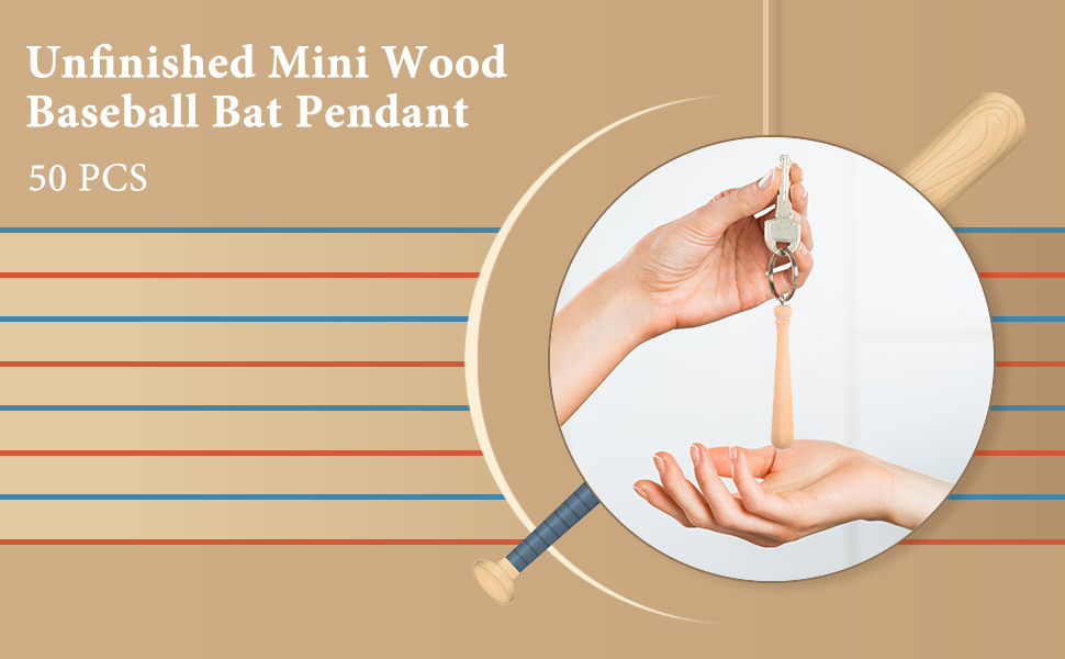 Baseball Bat Key chain Pendant 
