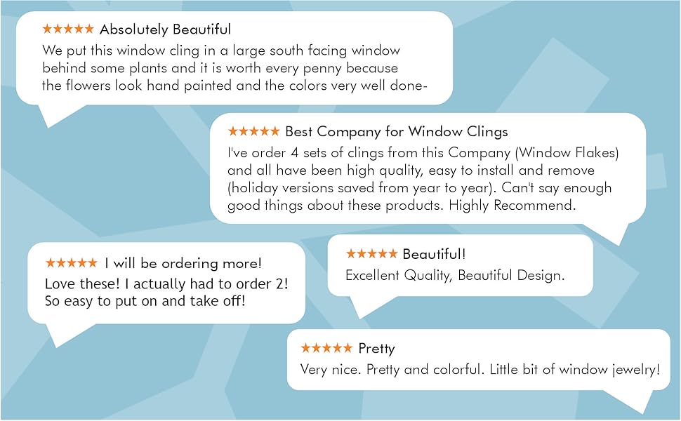 Springtime Flower Window Cling Decal for Glass - Wild Grass,... 13 Reviews - What our customers are saying about our products