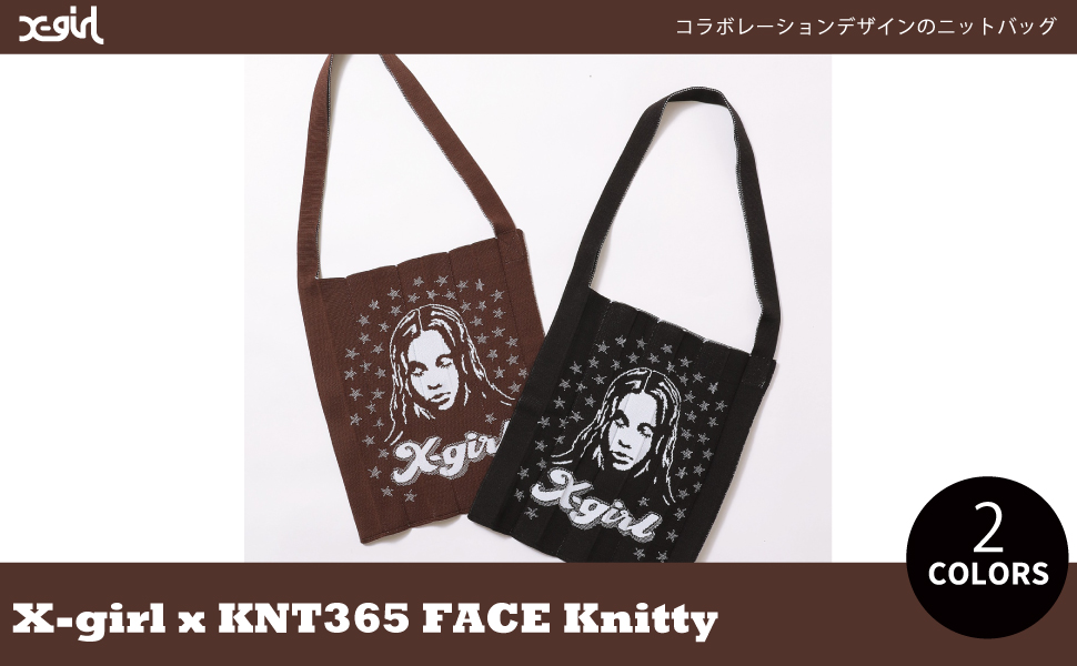 ★ KNT365 FACE THE MUSIC ニットショルダーバッグ　赤 Knitty / Hooray / Red | ショルダーバッグ トートバッグ