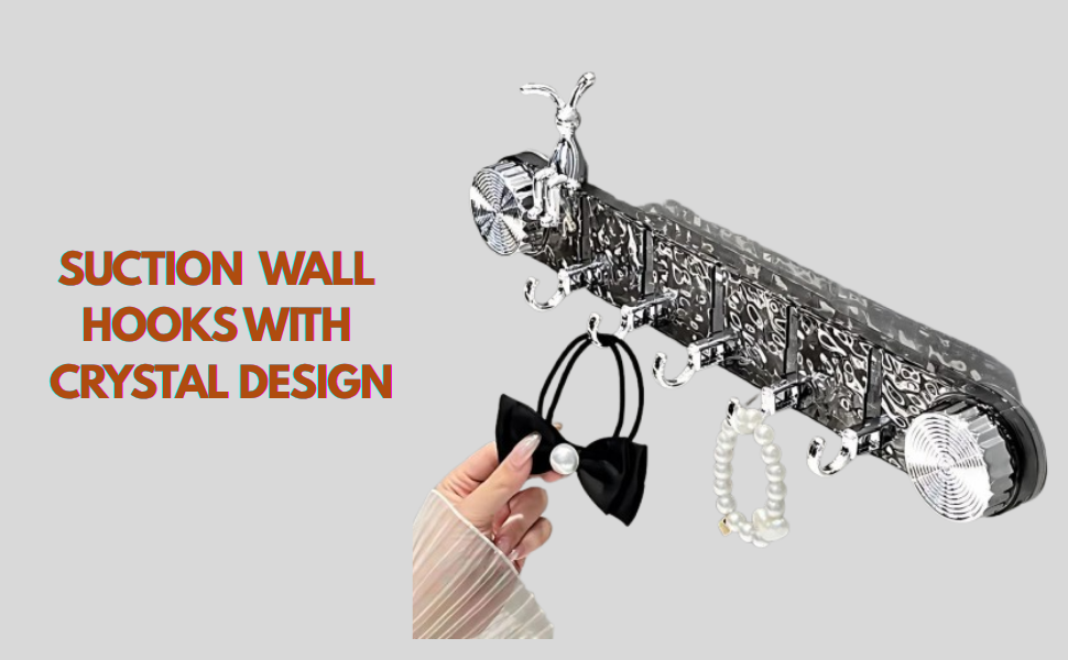 suction wall hooks with crystal design