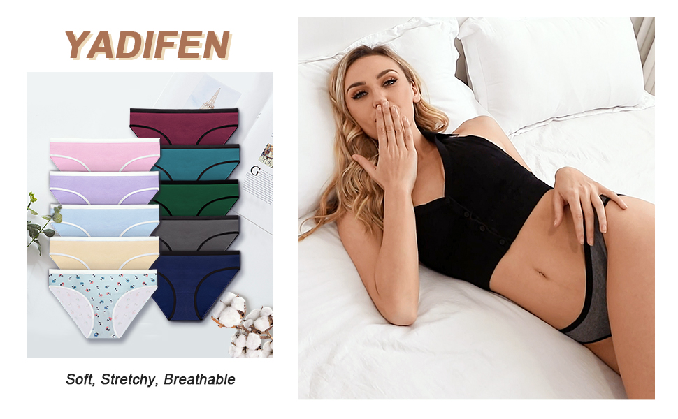 Cotton underwear low waist panties for women soft stretchy breathable